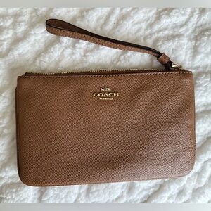 Coach Dark Brown Wristlet